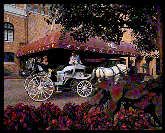 Elegant entrance to the Peabody Hotel