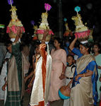 The girls with their sprouted decorations