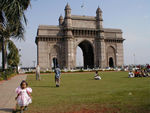 Gateway of India.  Behind it is Mumbai Harbor.  It was opened in 1924 to commemorate an 1911 visit of King George V.  The area around the arch fills up with Indian tourists and locals and the food and gee gaw sellers that cater to them all.