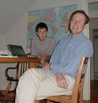 Back in the dining room in Denver with our planning map in the background