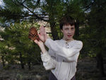 Duncan and big pine cone
