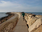 Running on the breakwater