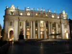 St. Peter's at night - church or train station?
