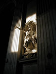 A saint lit by the sun.  At Michelangelo's direction, St. Peter's has only one stained glass window.  This makes it lighter than other churches we've seen and makes for some dramatic moments - like this one.