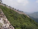 Much of this section was simply loose gravel and rubble.  The boys are atop a section from which the battlements have toppled.  Unfortunately, the photo doesn't give a good sense of how steeply the ground falls away from the wall/causeway.