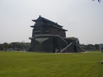 Qian Men, the "Front Gate."  On the southern side of Tiananmen Square, Qian Men was once between the Inner City and outer city.  It dates from the 15th Century.  Today, the walls are gone, and it sits amidst large roads.  It's one contribution to daily Beijing life is to give its name to a subway stop.