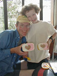Mark and Maggie.  Maggie gave Mark this ice cream as a special treat.  