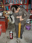Making yak butter tea