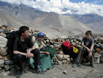 Resting after the steep climb up out of Kagbeni.  This is about 3200 meters.
