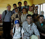 Arabic grammar class.  The teachers said they were paid about 150 Egyptian Pounds per month, about $45, per month.  School ends around midday.
