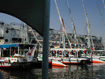 Launches and feluccas and cruise ships line the banks of the Nile on the East Bank