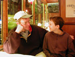 Dad and Tote at Bistro de Papa