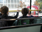 Driving a bus through London from the top floor