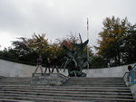 Lovely children and ugly sculpture (those are swans, not geese, flying up from the fallen) at the Garden of Remembrance honoring those who died for independence